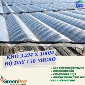 Màng Nhà Kính GreenPro 7 lớp khổ 3.2*100*150mic